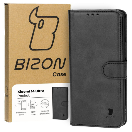Etui z klapką Bizon Case Pocket do Xiaomi 14 Ultra, czarne