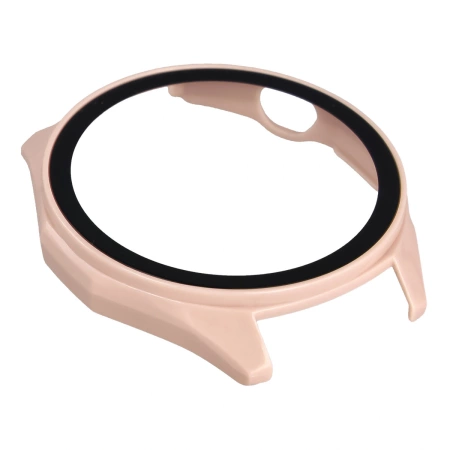 Etui ze szkłem do zegarka Bizon Case+Glass Watch do Huawei Watch GT6 46 mm, różowe