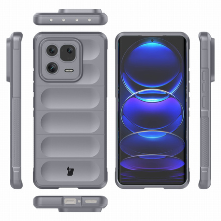 Pancerne etui Bizon Case Tur do Xiaomi 13 Pro, jasnoszare