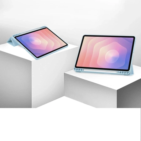 Etui z klapką Bizon Case Tab Lizard do Galaxy Tab S11, błękitne