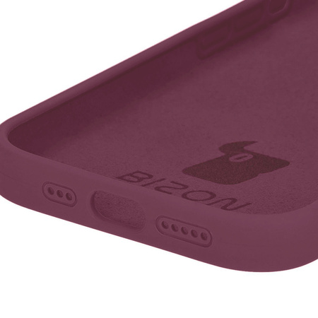 Etui silikonowe do iPhone 15 Pro Bizon Soft Case, ciemnofioletowe