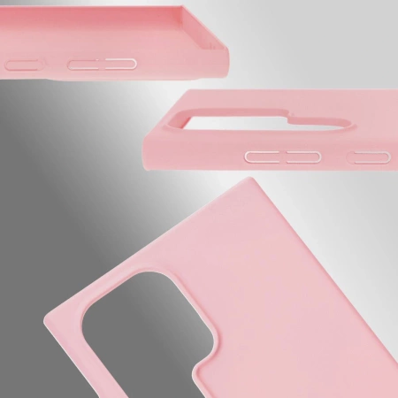 Etui Bizon Case Łupka do Galaxy S24 Ultra, różowe