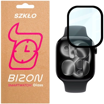Szkło hybrydowe Bizon Glass Watch Edge Hybrid dla Apple Watch 10 42 mm, czarne