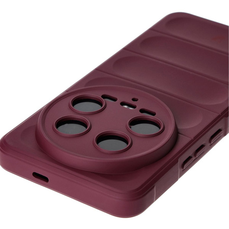 Pancerne etui Bizon Case Tur do Xiaomi 14 Ultra, burgundowe