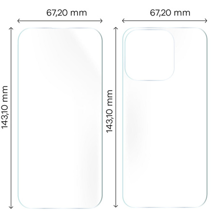 Folia hydrożelowa na tył i przód Bizon Glass Hydrogel Pack do iPhone 15 Pro