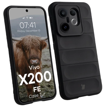 Pancerne etui Bizon Case Tur do Vivo X200 FE, czarne