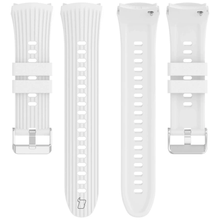 Silikonowy pasek Bizon Strap Watch Silicone T do Huawei Watch 5 42 mm, biały