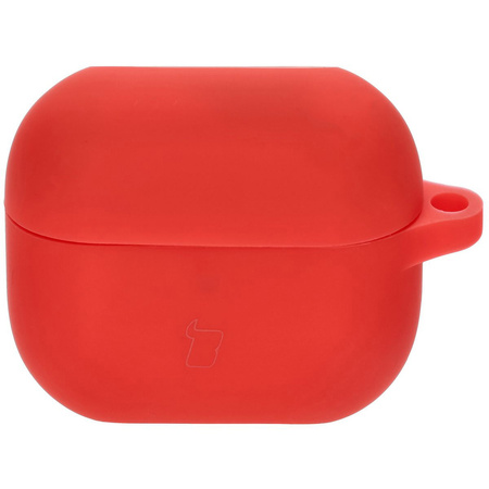 Silikonowe etui z karabińczykiem Bizon Case Headphone Silicone do Galaxy Buds 3/3 Pro/3 FE, czerwone