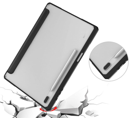 Etui Bizon Case Tab Clear Matt do Samsung Galaxy Tab S8 Plus / S7 Plus / S7 FE, czarne