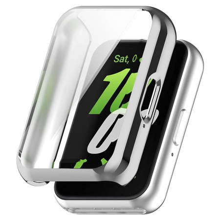 Etui Bizon Case Watch Felipe do Galaxy Fit 3, srebrne