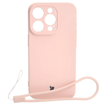 Etui Bizon Case Silicone do Apple iPhone 15 Pro, jasnoróżowe
