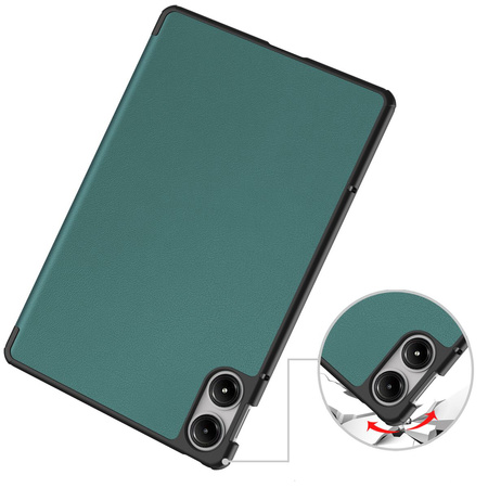 Etui Bizon Case Tab Croc do Xiaomi Redmi Pad Pro 12.1, ciemnozielone