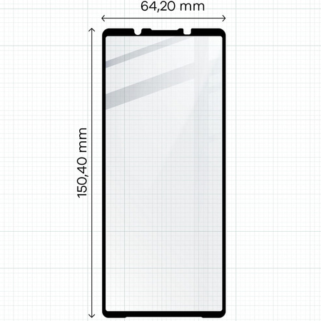 Szkło hartowane Bizon Glass Edge 2 do Sony Xperia 5 V, czarne