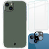 Etui + 2x szkło + obiektyw Bizon Case Clear Pack do iPhone 14 Plus, przezroczyste
