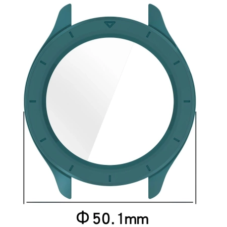 Etui ze szkłem do zegarka Bizon Case Watch Adamo do Xiaomi Watch S4, zielone