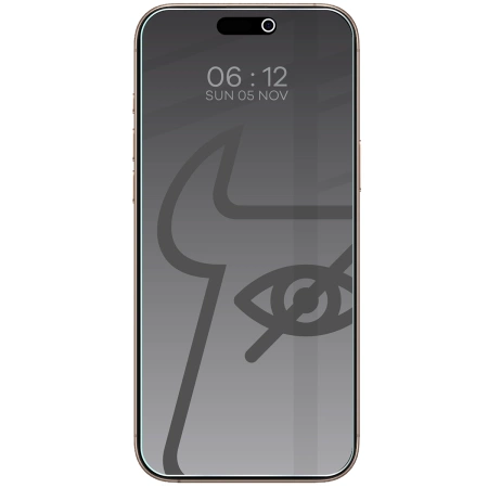 Prywatyzujące szkło hartowane Bizon Glass Clear Shadow do iPhone 16 Pro Max, przyciemniane