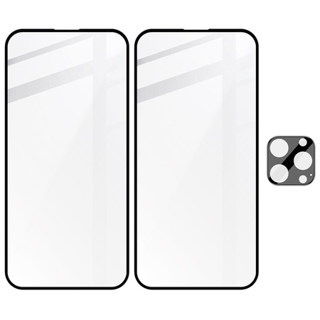 2x Szkło + szybka na aparat BIZON do iPhone 14 Pro Max
