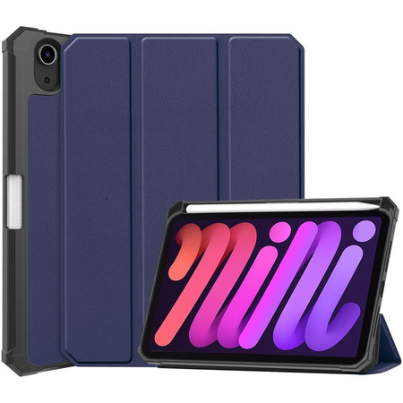Etui Bizon Case Tab Lizard do iPad Mini (A17 Pro) 2024 / iPad Mini 6 2021, granatowe