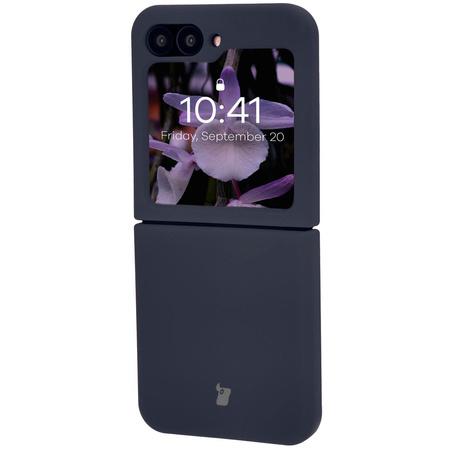 Silikonowe etui Bizon Soft Case do Galaxy Z Flip7 FE / Z Flip6, ciemnoniebieskie