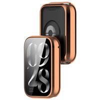 Etui z osłoną ekranu Bizon Case Watch Felipe do Xiaomi Mi Smart Band 9 Pro, różowozłote