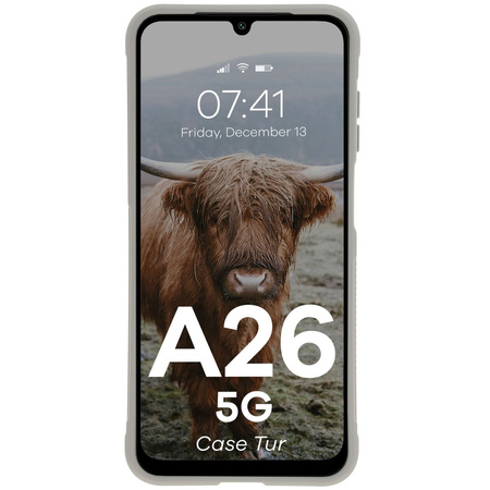 Pancerne etui Bizon Case Tur do Galaxy A26 5G, jasnoszare