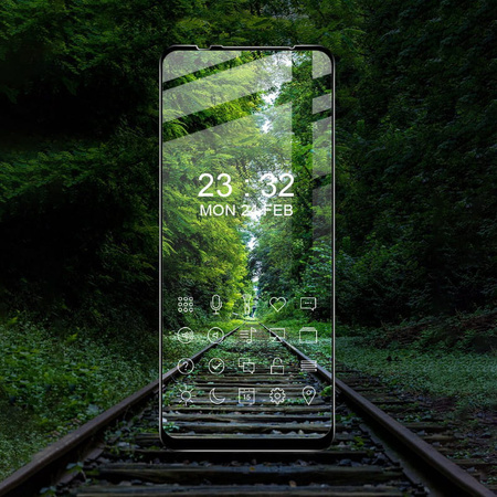 Szkło hartowane Bizon Glass Edge do Moto G9 Power, czarne