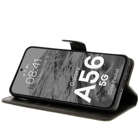 Etui z klapką Bizon Case Pocket do Galaxy A56 5G, czarne