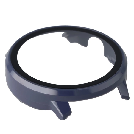 Etui ze szkłem do zegarka Bizon Case Watch Adamo do Garmin Venu 4 45 mm, ciemnoniebieskie