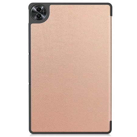 Etui z klapką Bizon Case Tab Croc do Realme Pad 2 11.5, różowozłoty