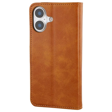 Etui z klapką Bizon Case Pocket do iPhone 17, brązowe