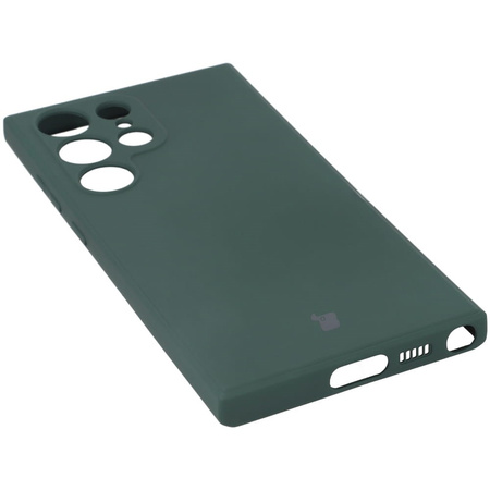 Etui Bizon Case Silicone Sq do Samsung Galaxy S23 Ultra, ciemnozielone