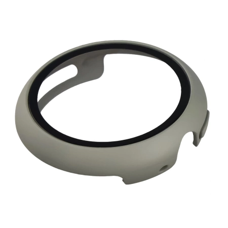 Etui ze szkłem do zegarka Bizon Case Watch Adamo do Google Pixel Watch 4 41 mm, matowe szare