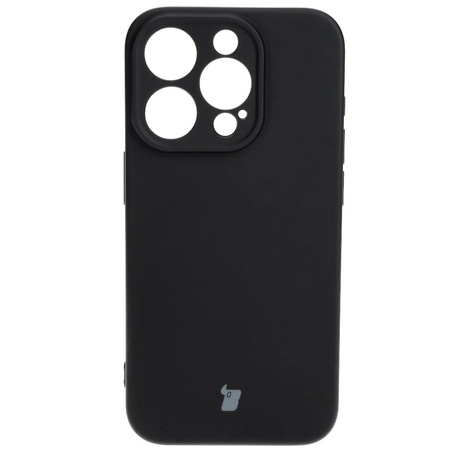 Etui Bizon Case Silicone do iPhone 15 Pro, czarne