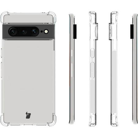 Etui + 2x folia Bizon Case Clear Pack do Google Pixel 7 Pro, przezroczyste