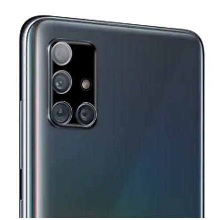 Szkło na aparat Bizon Glass Silk Lens dla Galaxy A71, 2 sztuki