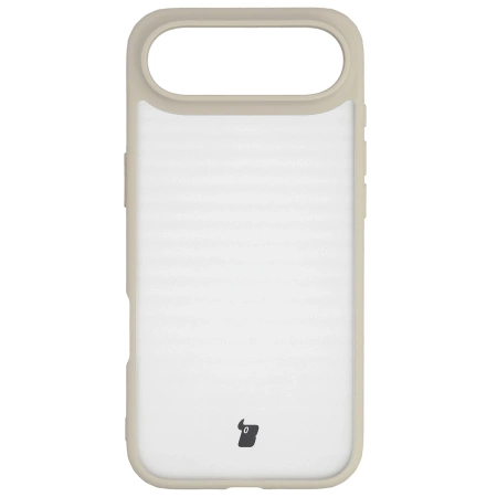 Etui Bizon Case Angelo do iPhone Air, półprzezroczyste z beżową ramką