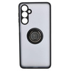 Etui z uchwytem na palec Bizon Case Hybrid Ring do Galaxy M54 5G, przydymione z czarną ramką