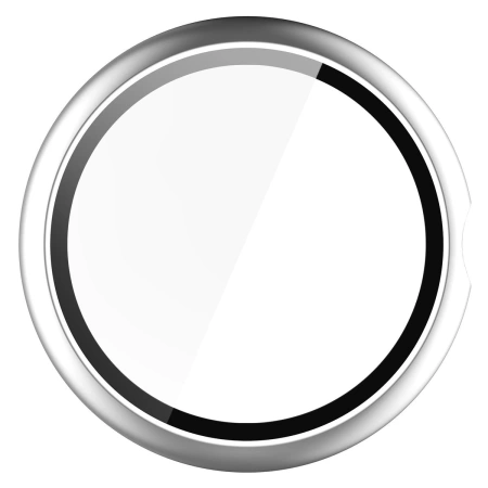 Etui ze szkłem do zegarka Bizon Case+Glass Watch do Google Pixel Watch 4 45 mm, matowe srebrne