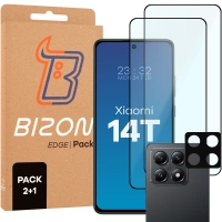 2x Szkło + szybka na aparat Bizon Edge 2 Pack do Xiaomi 14T