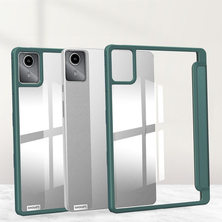 Etui Bizon Case Tab Clear Matt do Lenovo Tab M11 1 gen., ciemnozielone