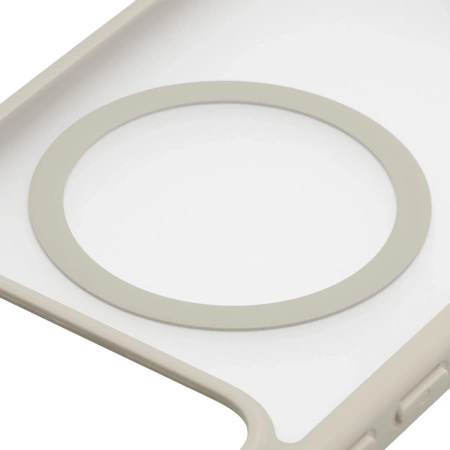 Etui z pierścieniem magnetycznym Bizon Case MatteO do Xiaomi POCO F8 Pro, przydymione-beżowe