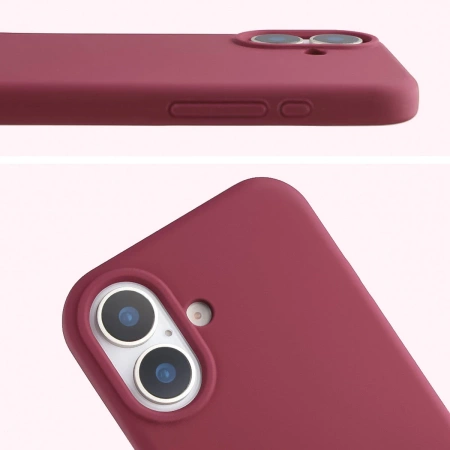 Silikonowe etui Bizon Soft Case do iPhone 17, ciemnofioletowe