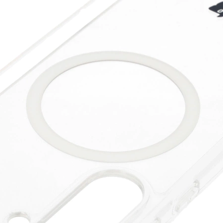 Etui z pierścieniem magnetycznym Bizon Case CrystalO do Galaxy S25 FE, przezroczyste