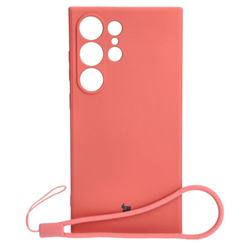 Etui Bizon Case Silicone Sq do Galaxy S24 Ultra, brudny róż