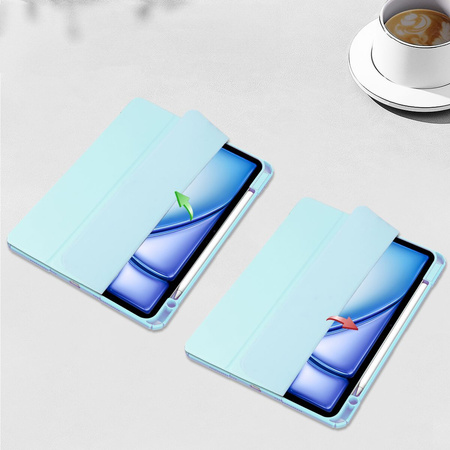 Etui Bizon Case Tab Clear Matt do iPad Air 13" 2025 / 2024, błękitne