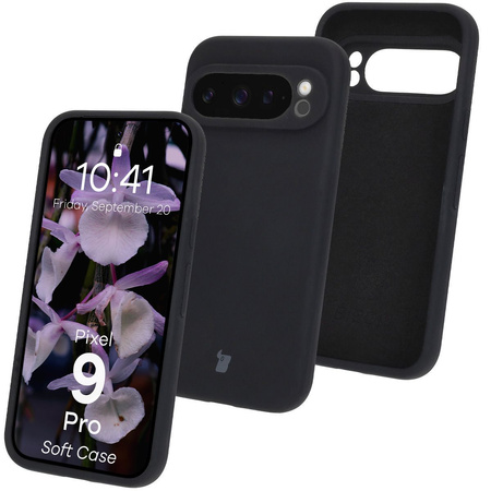 Silikonowe etui Bizon Soft Case do Google Pixel 9 Pro, czarne