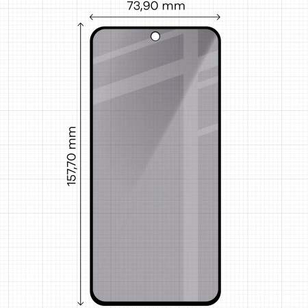 Prywatyzujące szkło hartowane Bizon Glass Edge Shadow do Galaxy A35 5G / A55 5G, przyciemniane z czarną ramką
