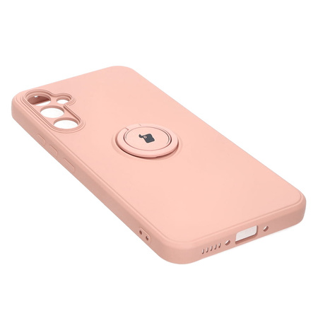 Etui Bizon Case Silicone Ring Sq do Galaxy A34 5G, jasnoróżowe