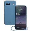 Silikonowe etui z pierścieniem magnetycznym Bizon Case Silicone Magnetic Sq do Google Pixel 8a, granatowe
