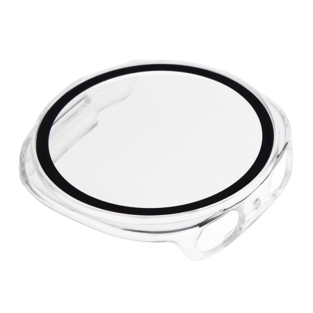 Etui ze szkłem do zegarka Bizon Case+Glass Watch do Samsung Galaxy Watch 8 40 mm, przeźroczyste